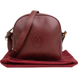 Cartier Bordeaux Leather Mastrine Camera Crossbody Bag