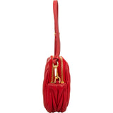Miu Miu Matelassé Nappa Leather Double-Zip Mini Camera Handbag