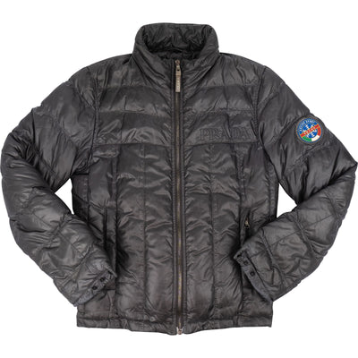 Prada Grey Nylon Active Sport Italy Puffer Jacket (M)