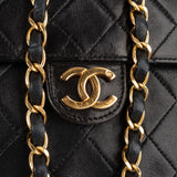 Chanel Quilted Lambskin 24K Gold Single Flap Shoulder Bag