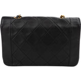 Chanel Quilted Lambskin 24K Gold Diana Small Single Flap Crossbody Bag