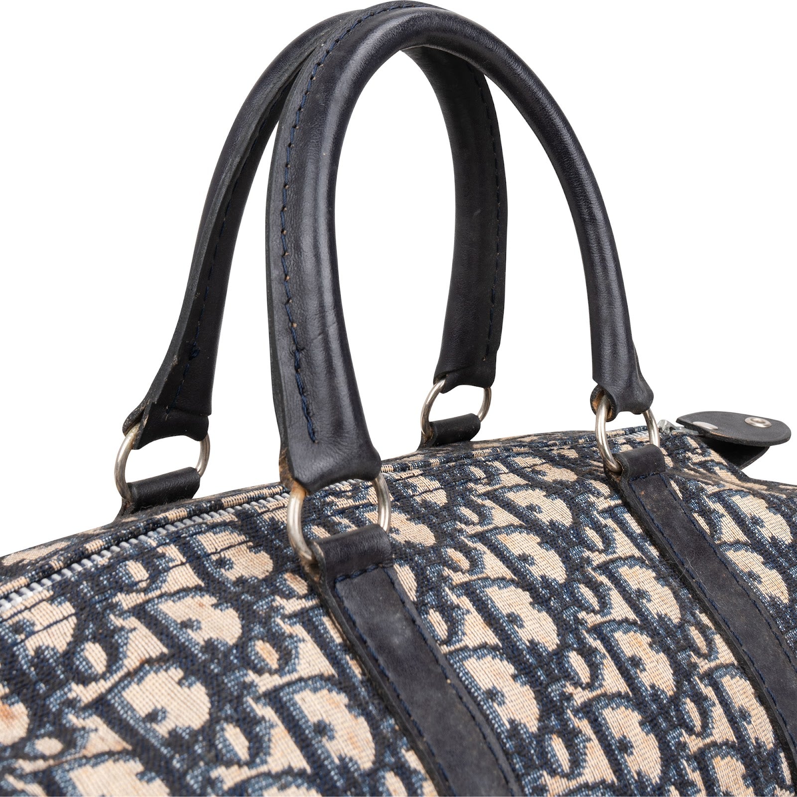 Christian Dior Trotter Monogram Oblique Boston Handbag - vintageandkickz