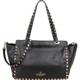 Valentino Garavani Leather Rockstud Small Tote Shopper Handbag