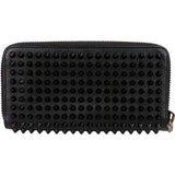 Christian Louboutin Black Leather Panettone Spikes Wallet