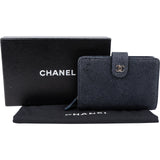 Chanel Embossed Dots Suede Compact Wallet
