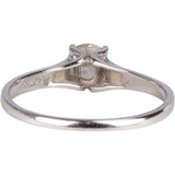 Handcrafted Solitaire 0,4 Carat Diamond 750 Gold Ring (#55)