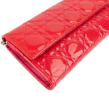 Christian Dior Patent Cannage Leather Wallet On Chain Crossbody Bag
