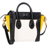 Céline Tricolor Drummed Calfskin Luggage Crossbody Handbag