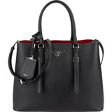 Prada Saffiano Leather Cuir Double Tote Handbag