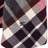 Burberry Blue Label Bordeaux Checked Wool Plaid Belted Top Dress (38)