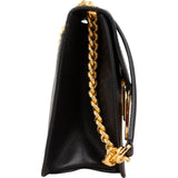 Moschino Leather Lettering Emblem Crossbody Bag