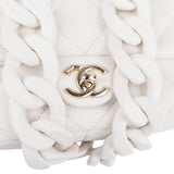 Chanel Quilted Caviar Leather Chunky Chain Rectangular Single Flap Shoulder Bag