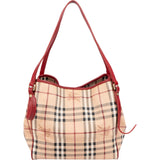 Burberry Nova-Check Monogram Haymarket Hobo Shoulder Bag