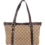 Gucci Monogram GG Canvas Abbey Tote Shoulder Bag