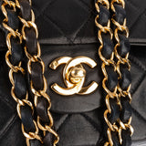 Chanel Quilted Lambskin 24K Gold Medium Double Flap Shoulder Bag