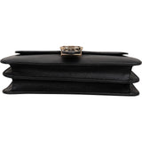 Gucci Grained Leather Interlocking GG Medium Crossbody Bag