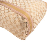 Gucci Monogram GG Canvas Metallic Web Large Tote Handbag