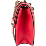 Valentino Garavani Pink Leather Rockstud Glam Lock Crossbody Bag