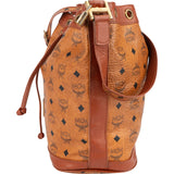 MCM Monogram Visetos Drawstring Bucket Crossbody Bag