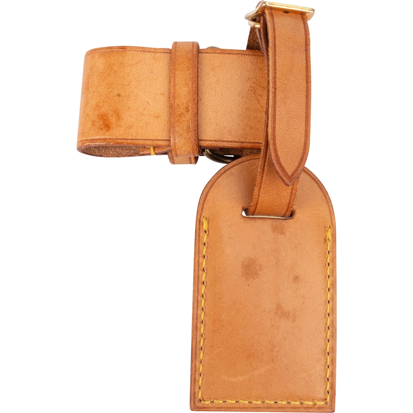 [🔄️B21 / F34] Louis Vuitton Vachetta Leather Luggage Tag - vintageandkickz