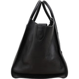 Céline Black Drummed Calfskin Phantom Handbag