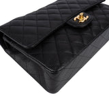 Chanel Quilted Caviar Leather Medium Double Flap Crossbody Bag