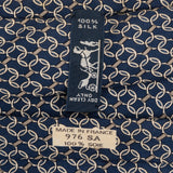 Hermès H Chain Link Pattern Silk Tie Krawatte