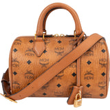 MCM Monogram Visetos Small Boston Crossbody Handbag