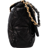 Chanel 19 Quilted Lambskin Leather Maxi Single Flap Shoulder Bag
