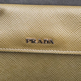 Prada Green Saffiano Leather Double Handbag
