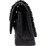 Chanel Soblack Edition Quilted Calfskin Jumbo Double Flap Crossbody Bag