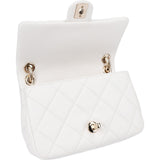 Chanel Quilted Caviar Leather Chunky Chain Rectangular Single Flap Shoulder Bag