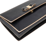 Salvatore Ferragamo Saffiano Leather Vara Bow Crossbody Bag - vintageandkickz