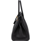 Hermès Noir Togo Leather Gold Birkin 30 Handbag (2015)