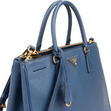 Prada Blue Saffiano Leather Large Galleria Handbag