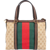 Gucci Monogram GG Canvas Bella Bamboo Tassel Tote Handbag