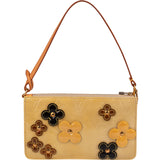 Louis Vuitton Monogram Vernis Fleurs Leather Pochette Accessoires Handbag