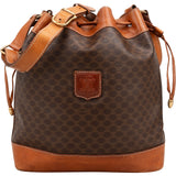 Celine Monogram Macadam Drawstring Bucket Crossbody Bag