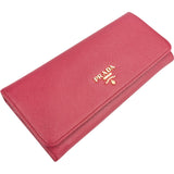 Prada Pink Saffiano Leather Continental Wallet