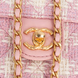 Chanel Quilted Tweed Top Handle CC Vanity Case Crossbody Bag