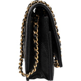 Chanel Quilted Caviar Leather Wallet On Chain Crossbody Bag