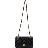 Chanel Quilted Lambskin 24K Gold Small Double Flap Shoulder Bag