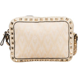 Valentino Garavani Rockstud Woven Camera Crossbody Bag