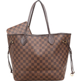 Louis Vuitton Monogram Damier Ebene Neverfull MM Shoulder Bag