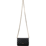 Chanel Quilted Caviar Leather Wallet On Chain Crossbody Bag