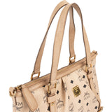 MCM Monogram Visetos Satchel Handbag
