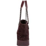 Chanel Burgundy Quilted Iridescent Calfskin Gabrielle Shoulder Bag