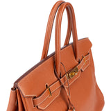 Hermès Brun Fjord Leather Birkin 35 Handbag xx leder - vintageandkickz
