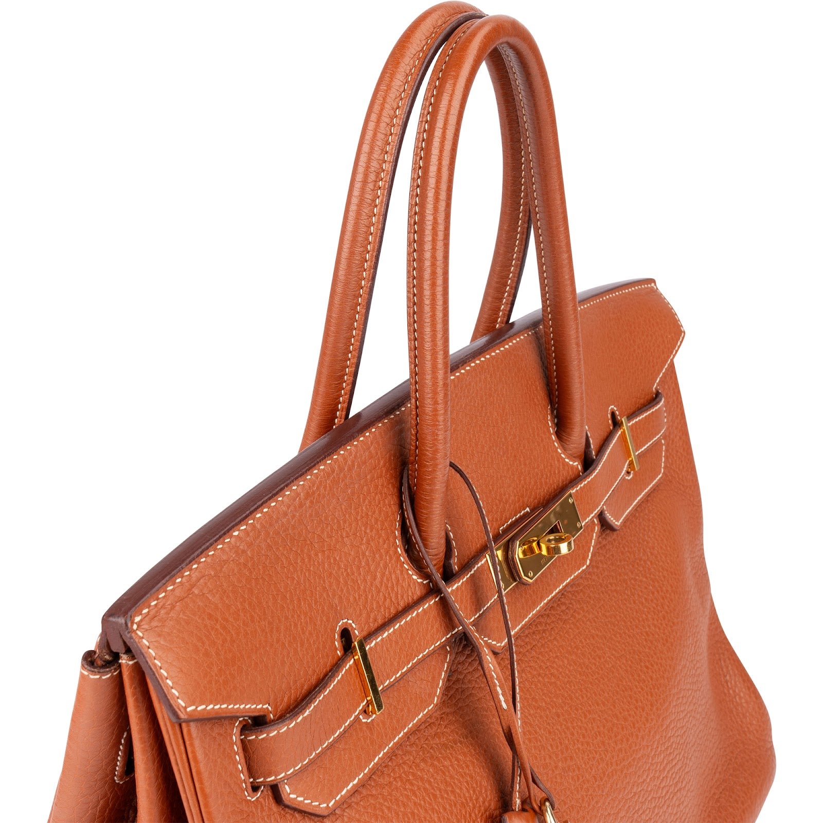 Hermès Brun Fjord Leather Birkin 35 Handbag xx leder - vintageandkickz