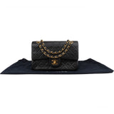 Chanel Quilted Lambskin 24K Gold Small Double Flap Shoulder Bag